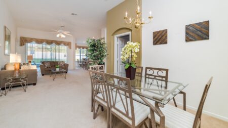 Living room dining table.