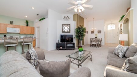 View of the living room from the sofa.