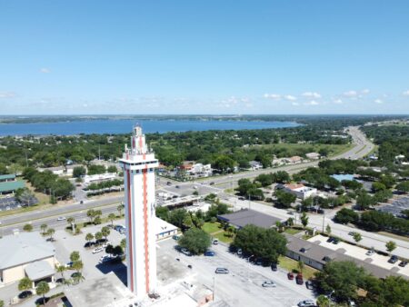 View of The Citrus Tower and downtown Clermont