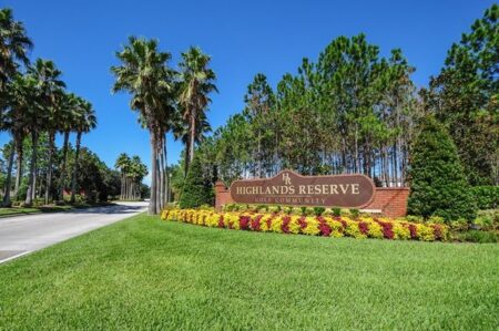 Highlands Reserve Orlando entrance.